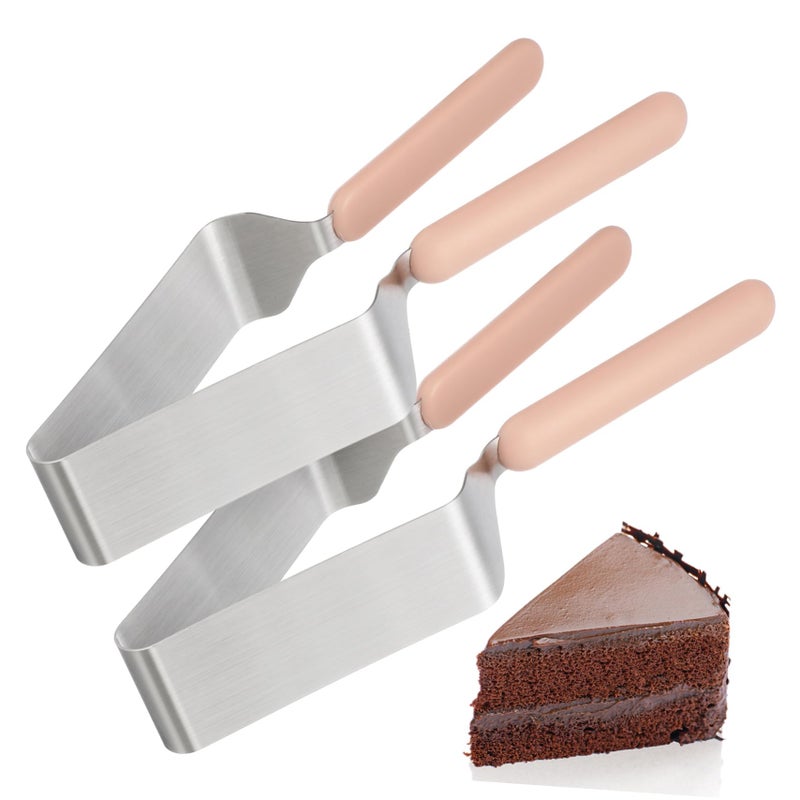 2Pcs Stainless Steel Cake Cutter and Slicer Set with Portion Marker for Cheesecakes Desserts - Image 2