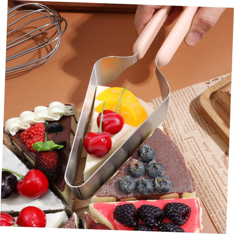 2Pcs Stainless Steel Cake Cutter and Slicer Set with Portion Marker for Cheesecakes Desserts - Image 5