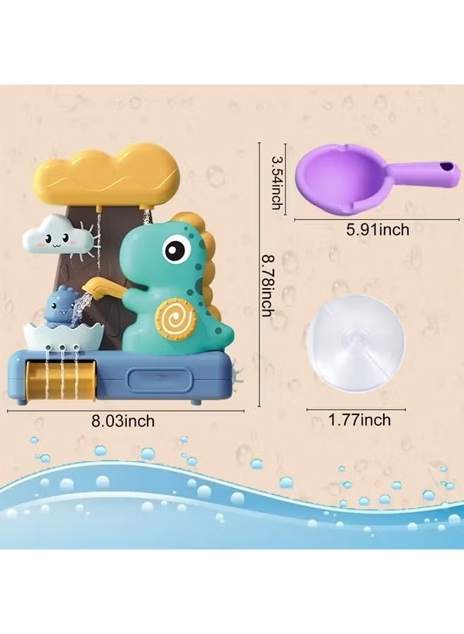 Baby Bath Toys Dinosaur Bath Toys for Kids Toddlers Educational Bathtub Water Toy with Suction Cup Safety Kids Bath Tub Shower Playset Bath Swimming Wind Up Toys Infant Bathtime Fun Birthday Gift for 1 2 3 4 5 Years Old Baby Girls Boys - Image 2
