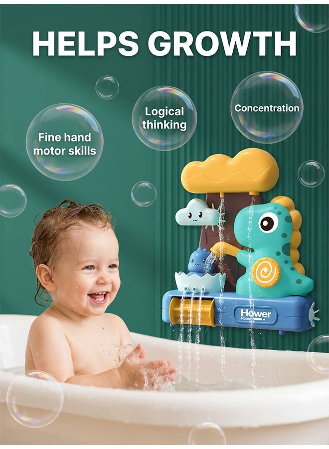 Baby Bath Toys Dinosaur Bath Toys for Kids Toddlers Educational Bathtub Water Toy with Suction Cup Safety Kids Bath Tub Shower Playset Bath Swimming Wind Up Toys Infant Bathtime Fun Birthday Gift for 1 2 3 4 5 Years Old Baby Girls Boys - Image 3