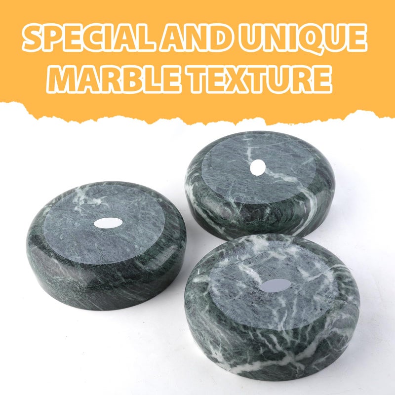 Karibiber Green Marble Dog Bowl, 6lbs Non-Slip,Non-Tipping Heavy Dogs Food Bowl, Large Dog Dish, Weighted Food and Water Bowls for Large Dogs, Natural Marble, Easy to Clean, Holds 6 Cups - Image 4