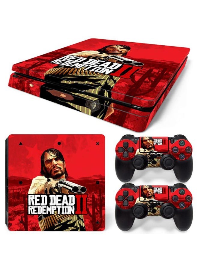 سكين ملصق مطبوع لوحدة تحكم الألعاب ووحدة التحكم لجهاز بلاي ستيشن 4 سليم، مكون من 3 قطع