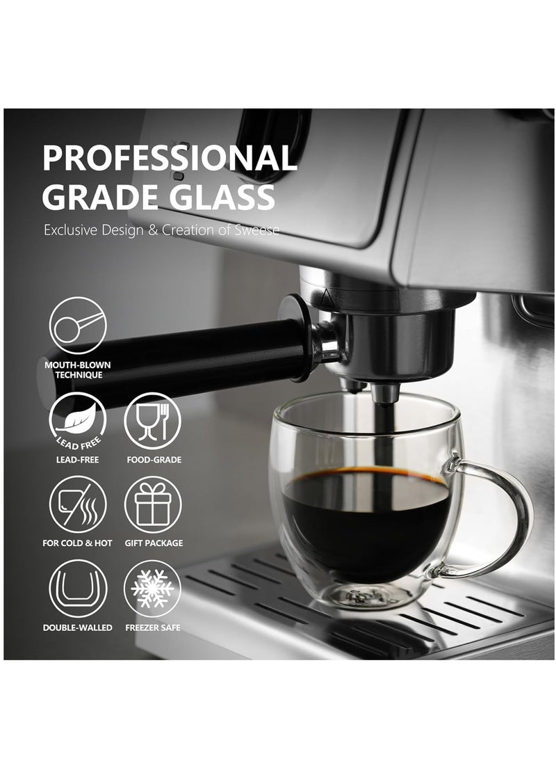 TYCOM Double Wall Cup, Elegant Classic Design, Glasses for Water, Juice, Beer, Wine, and Cocktails and All Purpose Occassion Use, 2 pcs, 250 ml - Image 5