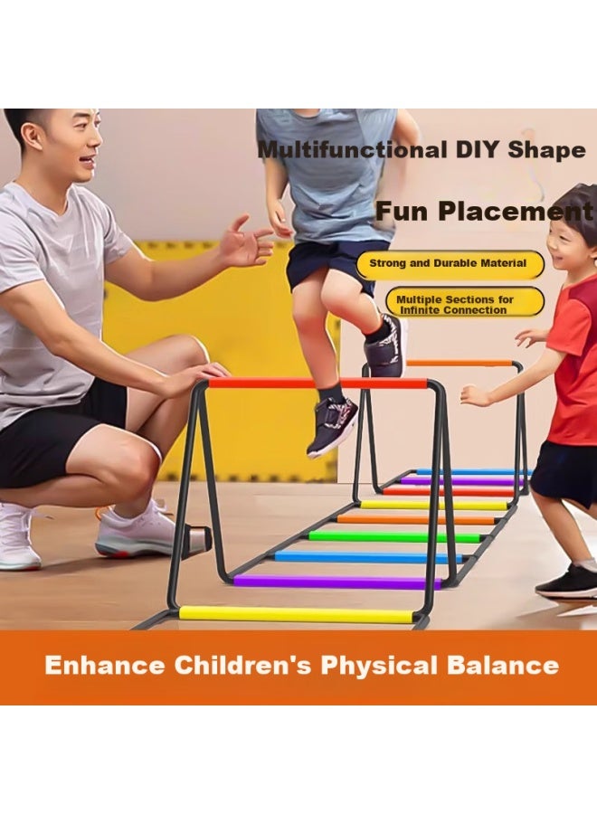 WEST Xixia Multi-functional Butterfly Agility Ladder Folding Jumping Ladder Hurdle Frame Children's Physical Training Equipment Soft Rope Ladder - Image 1