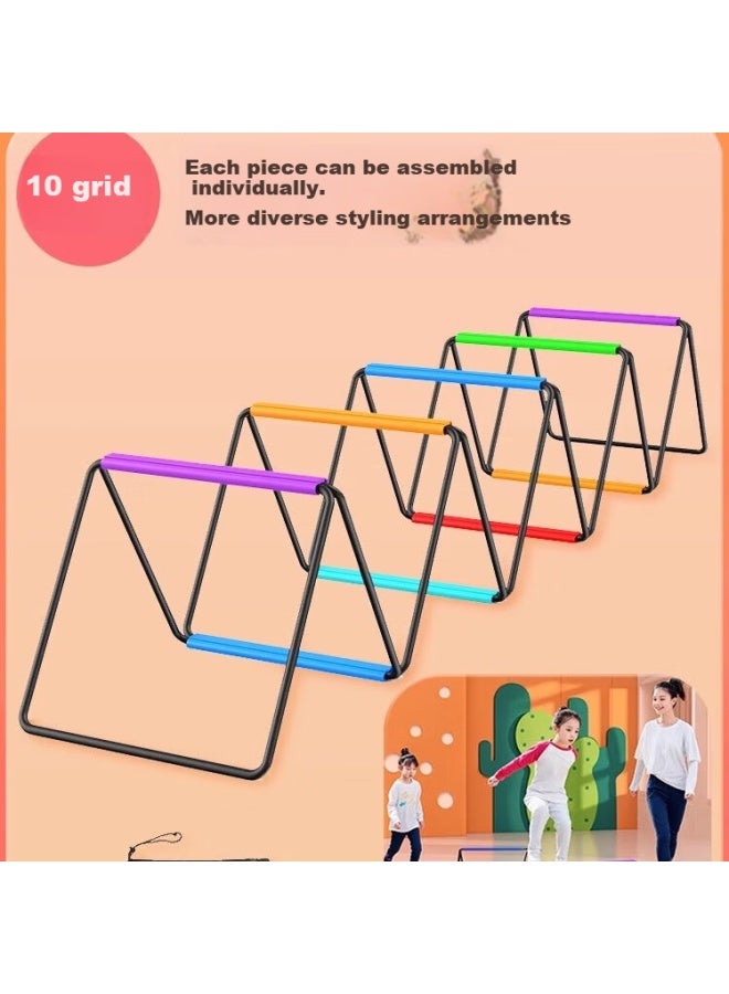 WEST Xixia Multi-functional Butterfly Agility Ladder Folding Jumping Ladder Hurdle Frame Children's Physical Training Equipment Soft Rope Ladder - Image 2