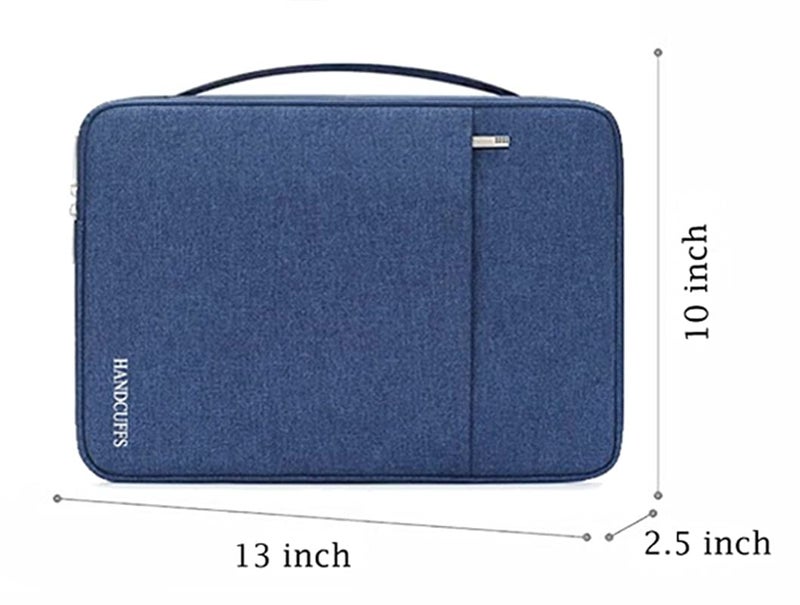 Handcuffs Document Organizer | Waterproof | Portfolio | Zipper | Case | Bags | Professional | A4 Paper | File | Folders | Certificates | Storage Bags (Blue) - Image 2