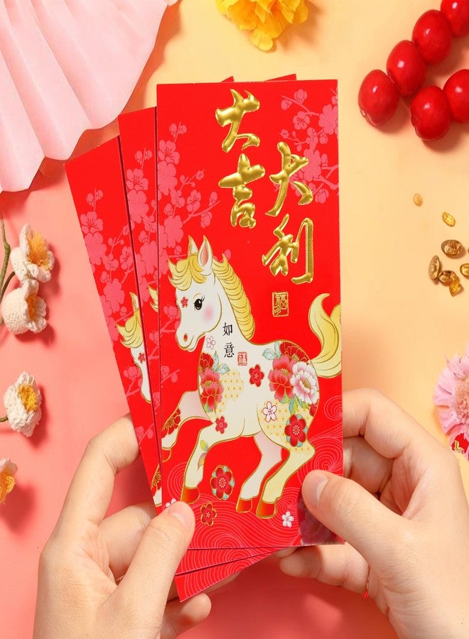 ELLZK Chinese Red Envelopes Horse 2026 Chinese New Year Lunar New Year Decorations Lucky Money Envelopes Gifts 6 Patterns Cartoon (Large 36Pcs) - Image 4