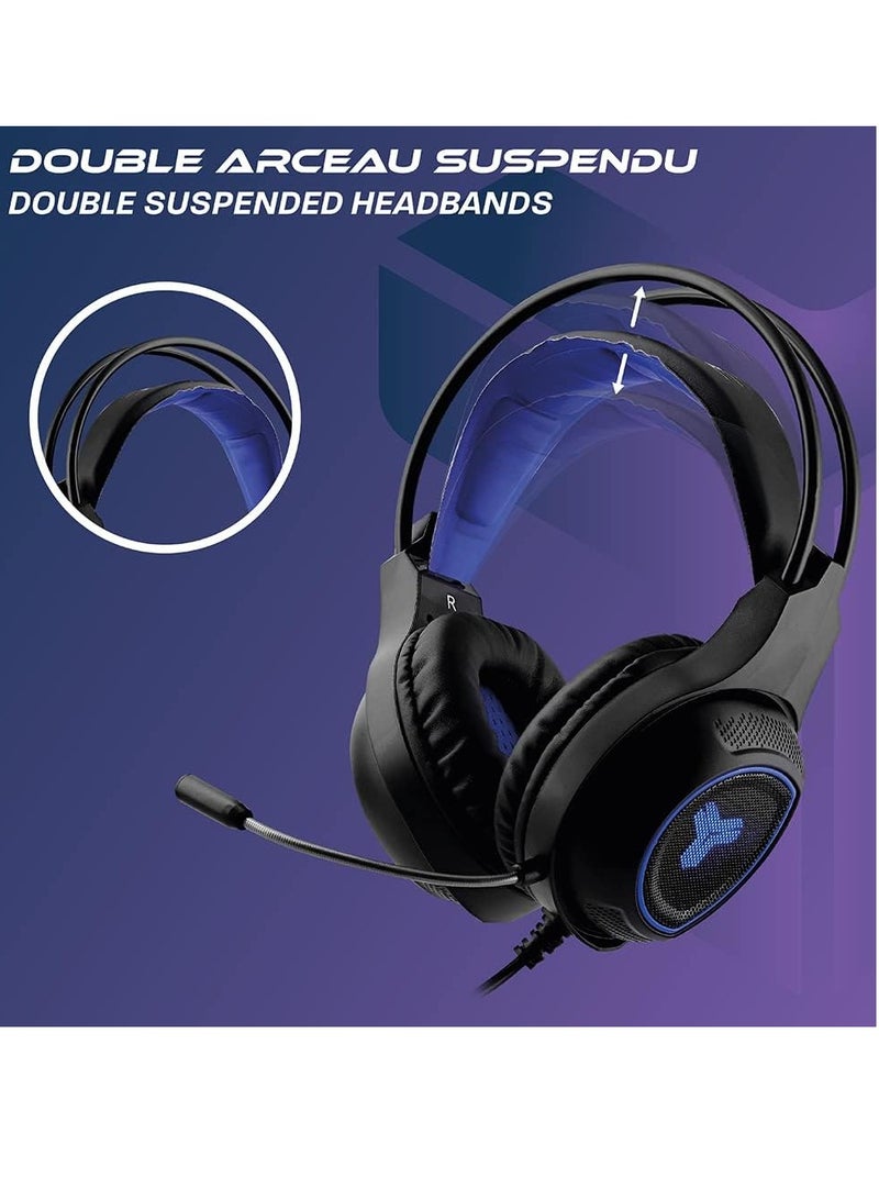 Avalon Pharma PS4 Headset 7.1 Surround Sound with Mic, Gaming Headset for PC, Heavy Bass, Telescopic, Noise Isolating, Wired, FPV Compatible, LED Light, Over Ear - Image 5