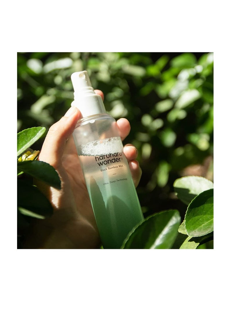HARUHARU Haruharu Wonder Black Bamboo Mist - Hydrating and Firming skin, Black rice, Panax ginseng for clean and smooth skin surface (5.07 fl.oz) | Vegan, Crurelty Free, EWG-Green - Image 4