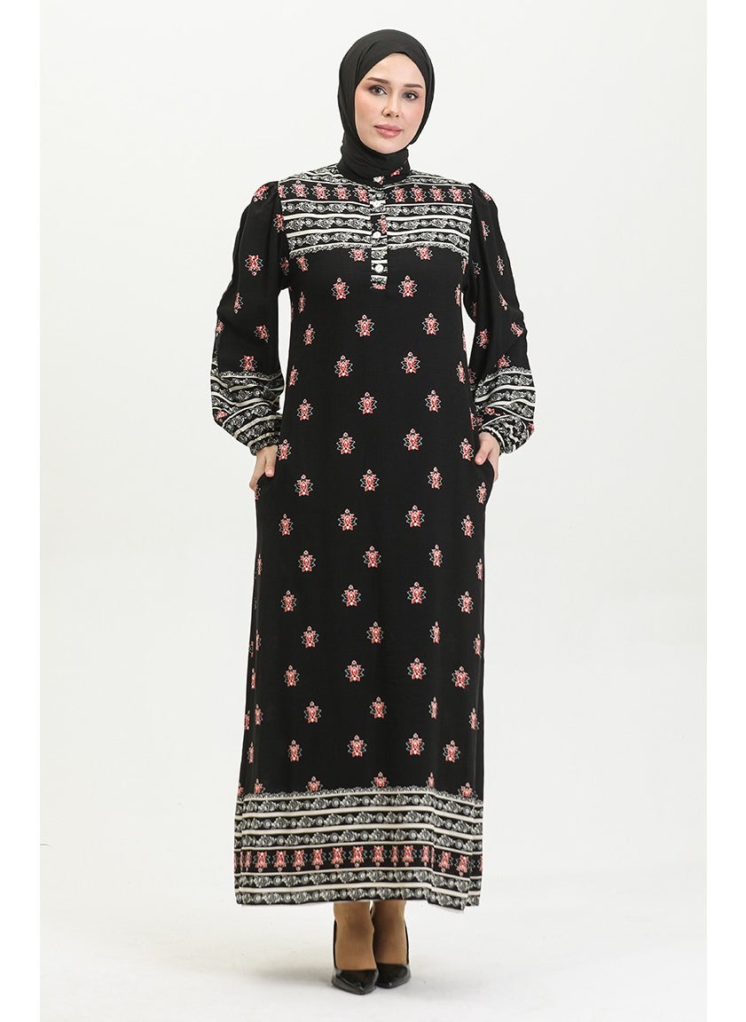 Viscose Patterned Dress 0397-01 Black - pzsku/Z6D32F82B64AED4959230Z/45/_/1738801350/915147d2-e82d-4091-8f1f-ef43f2df7ed1