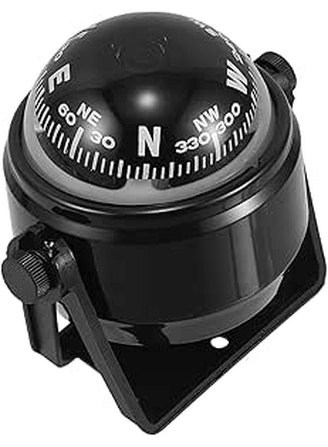 Car Compass Guide Ball Dashboard Mount for Marine and Land Vehicle Navigation - Image 1
