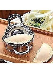 Kmart KHODIYAR Stainless Steel Dumpling MakerMomos Maker Dough Press Mould Wrapper Dough Cutter for Kitchen Making Tools  - Image 2