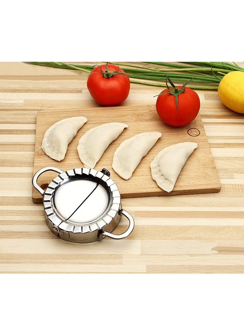 Kmart KHODIYAR Stainless Steel Dumpling MakerMomos Maker Dough Press Mould Wrapper Dough Cutter for Kitchen Making Tools  - Image 1