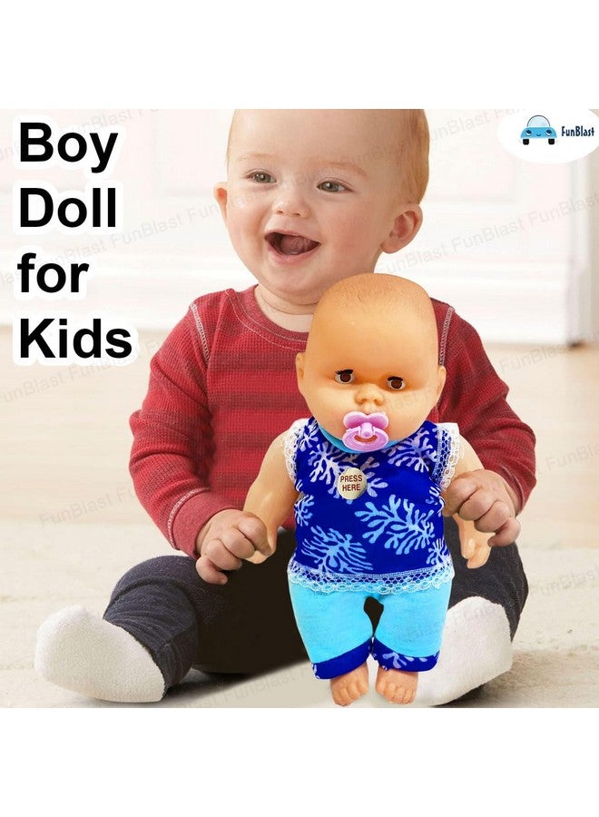 فنبلاست دمية فن بلاست للأطفال - دمية للأولاد، دمية موسيقية للبنات، دمية مزودة بمستشعرات لمس وصوت، دمية موسيقية للأولاد والبنات بعمر 3 سنوات فما فوق، دمية للأولاد مع فستان (أزرق) - Image 5