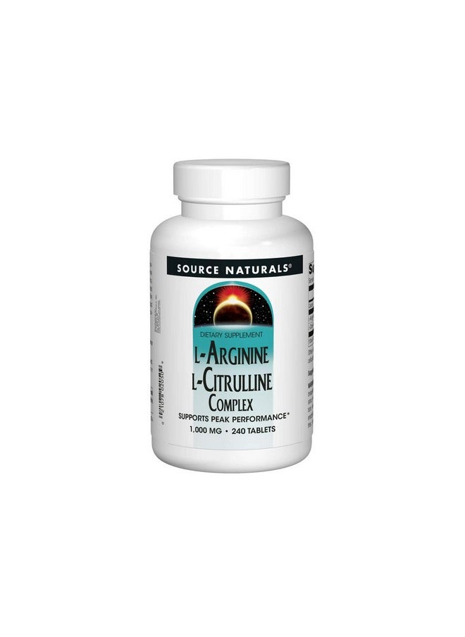 Source Naturals L-Arginine L-Citrulline Complex, Essential Amino Acid Supplement, Supports Peak Performance* 1,000 mg - 240 Tablets - pzsku/Z6D332E337382F1773DB8Z/45/_/1739882721/f875e5c9-3ffe-410d-ba0b-d12df7f6fd1e