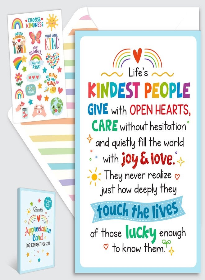Decorably Appreciation Card for Kindest Person (counselor appreciation card, social worker appreciation card) - Image 1