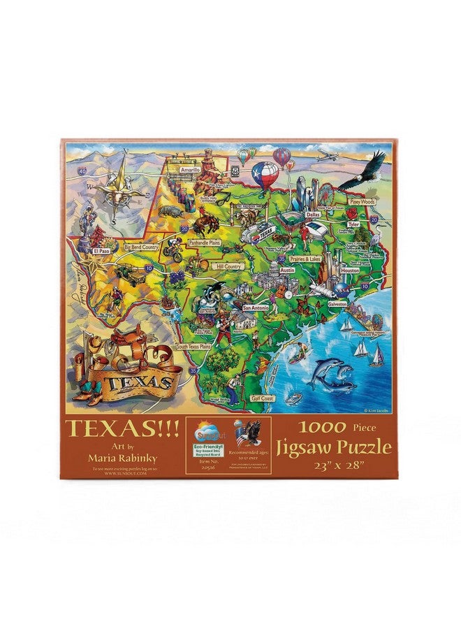 سونز أوت Inc - Texas - 1000 قطعة من أحجية الصور المقطوعة من تصميم الفنانة: ماريا رابينكي - الحجم النهائي 23 بوصة × 28 بوصة - رقم القطعة 20516 - Image 1