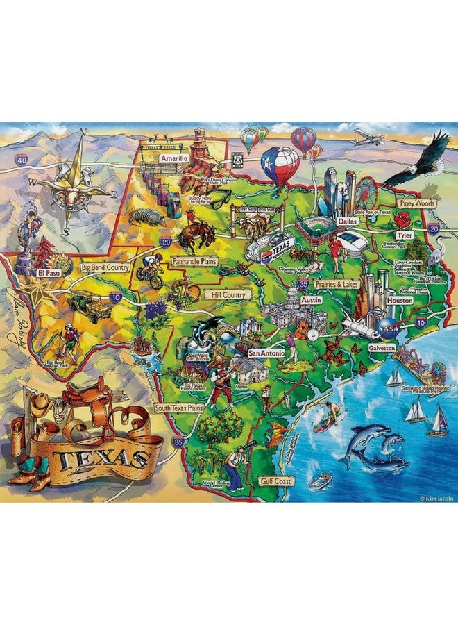 سونز أوت Inc - Texas - 1000 قطعة من أحجية الصور المقطوعة من تصميم الفنانة: ماريا رابينكي - الحجم النهائي 23 بوصة × 28 بوصة - رقم القطعة 20516 - Image 3