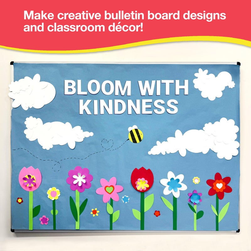 FreshCut Crafts: 280 Pieces of DIY Flower Cutouts with IDEA Guide - 2-Sided Punch Out Tulips, Daisies, Daffodils, Flowers Ideal for Spring Craft Projects, and Mother's Day DIY Gift Craft - Image 3