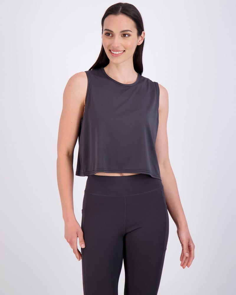 REALESSENTIALS Real Essentials 5 Pack: Women's Dry Fit Crop Summer Tank Top - Gym Yoga Workout Sports Tee (Available in Plus Size) Set 10, M - Image 2