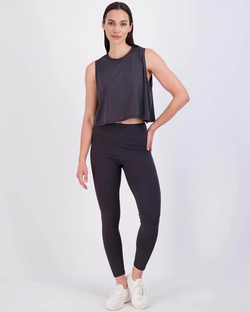 REALESSENTIALS Real Essentials 5 Pack: Women's Dry Fit Crop Summer Tank Top - Gym Yoga Workout Sports Tee (Available in Plus Size) Set 10, M - Image 5