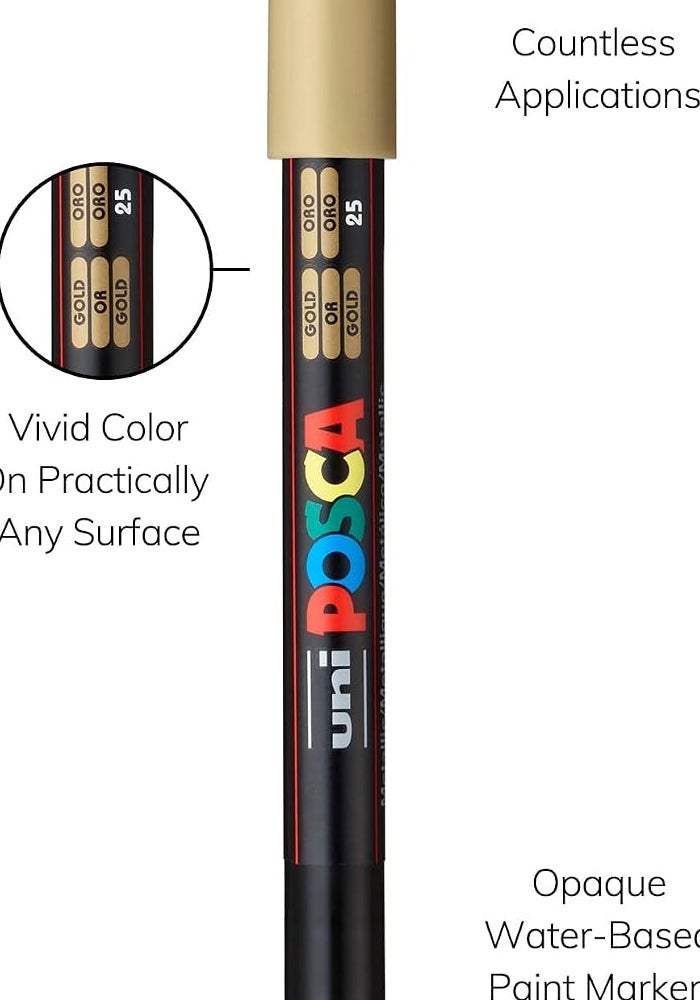 POSCA أقلام تلوين دائمة مائية من بوسكا PC-1MR - مجموعة من 8 ألوان باستيل - Image 2