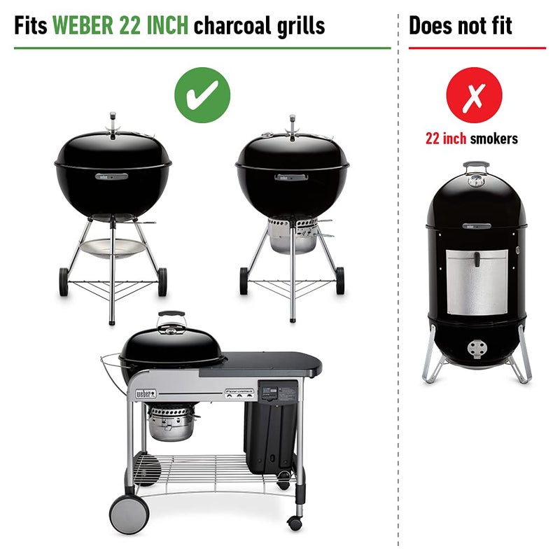 Weber 22-1/2-Inch One-Touch Cleaning System Kit for Grills, Silver - Image 4