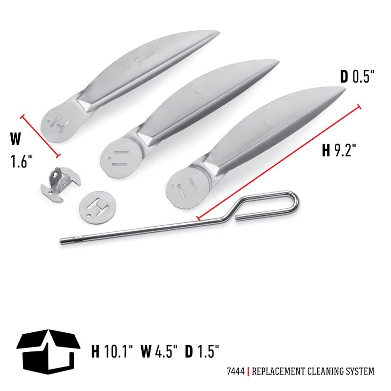 Weber 22-1/2-Inch One-Touch Cleaning System Kit for Grills, Silver - Image 5