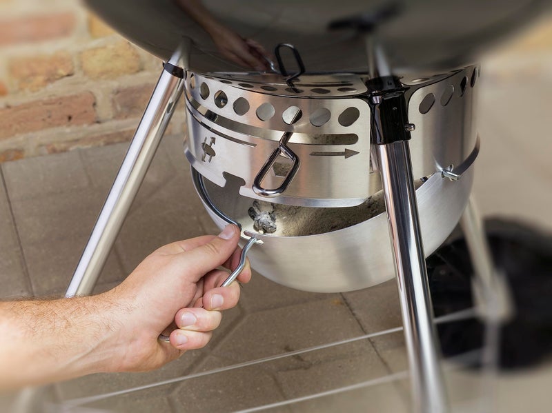 Weber 22-1/2-Inch One-Touch Cleaning System Kit for Grills, Silver - Image 3