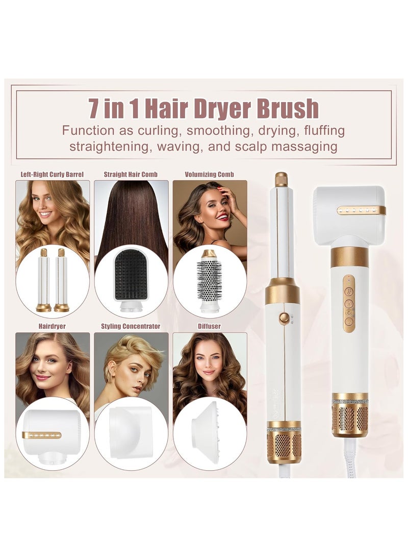 general Hair Dryer Brush Blow Dryer Brush Set with Diffuser 7 in 1 Hair Styling Tools 110000 RPM High Speed Volumizer Drying Curler Straightener - Image 2