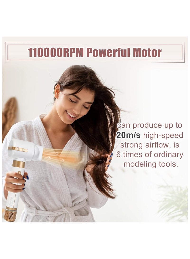 general Hair Dryer Brush Blow Dryer Brush Set with Diffuser 7 in 1 Hair Styling Tools 110000 RPM High Speed Volumizer Drying Curler Straightener - Image 4