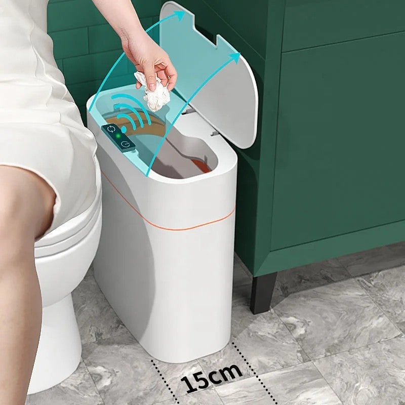 Y&D Smart Trash Can: Automatic, Touchless, Waterproof Waste Bin for Home Bathroom - Rechargeable & Intelligent Sensor, Laundry Basket Alternative - Image 3