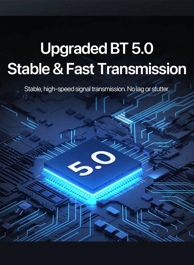 REMAX 【English and Arabic】 Foldable Bluetooth 5.0 Tablet Touch Keyboard, Portable Keyboard Magnetic Protective Case, Detachable Keyboard, Suitable for Mobile Phones, Tablets, PCs, iOS, Android, Windows and Mac Systems - Image 3