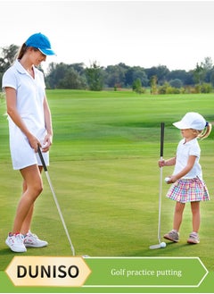 DUNISO Golf Putte，3 section aluminum alloy foldable golf putting rod, right handed portable travel club, a with golf ball，detachable, suitable for beginners  - Image 1