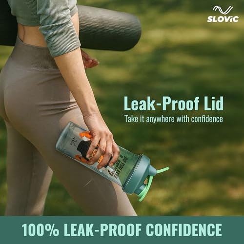 SLOVIC Shaker for Gym [700 ML] | Durable & Leak-Proof Protein Shaker Bottle | Odor Free, Stylish & Transparent Gym Bottle for Men & Women | Ideal for Gym, Home & Office - Image 2