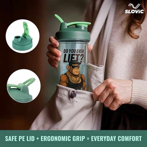 SLOVIC Shaker for Gym [700 ML] | Durable & Leak-Proof Protein Shaker Bottle | Odor Free, Stylish & Transparent Gym Bottle for Men & Women | Ideal for Gym, Home & Office - Image 4