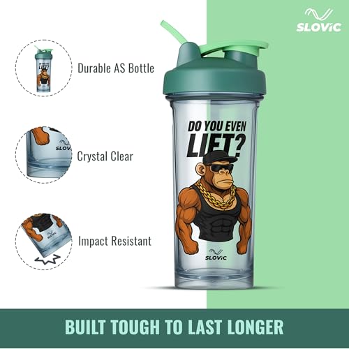 SLOVIC Shaker for Gym [700 ML] | Durable & Leak-Proof Protein Shaker Bottle | Odor Free, Stylish & Transparent Gym Bottle for Men & Women | Ideal for Gym, Home & Office - Image 5
