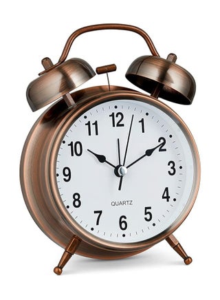 Retro Twin Bell Alarm Clock – Extra Loud Vintage Copper Metal Desk Clock, Battery Operated Quartz Analog, Classic Old-Fashioned Decorative Bedside Clock - pzsku/Z6D33D60A7FCD69DBB42DZ/45/_/1740565457/0d6d63b6-a200-41a7-bcc0-62c15f1d74c9