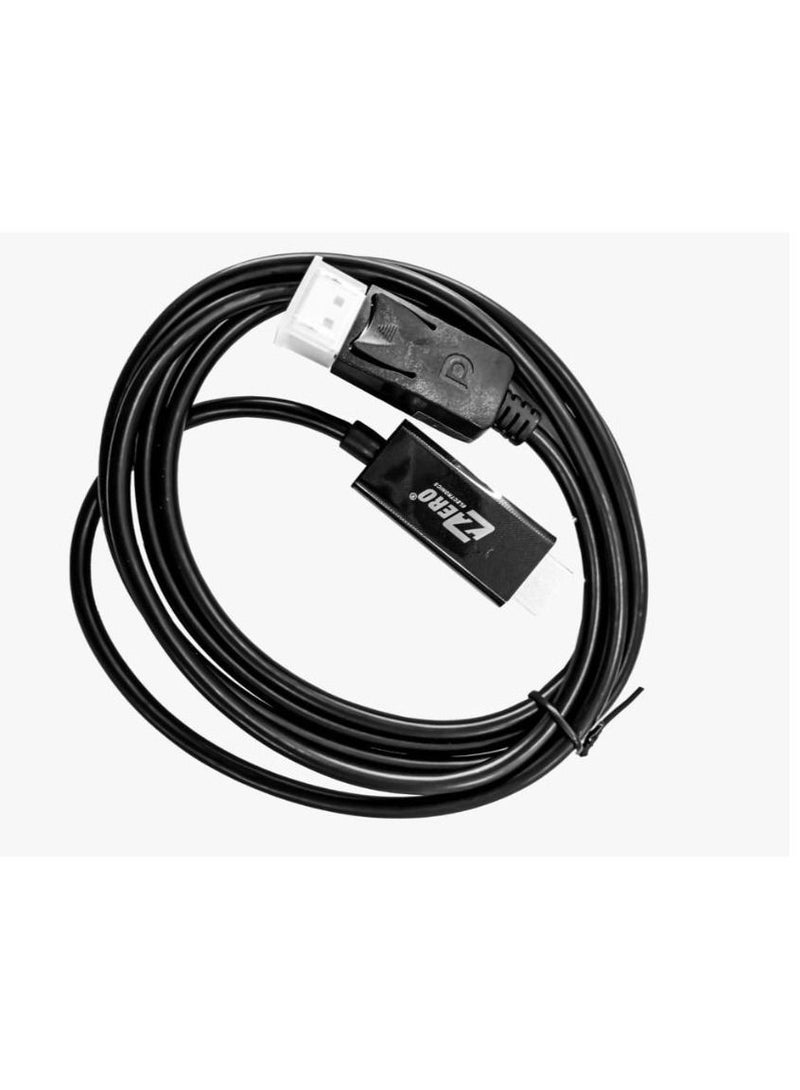 Zero DP to HDMI Adapter Cable Cord 3m Black