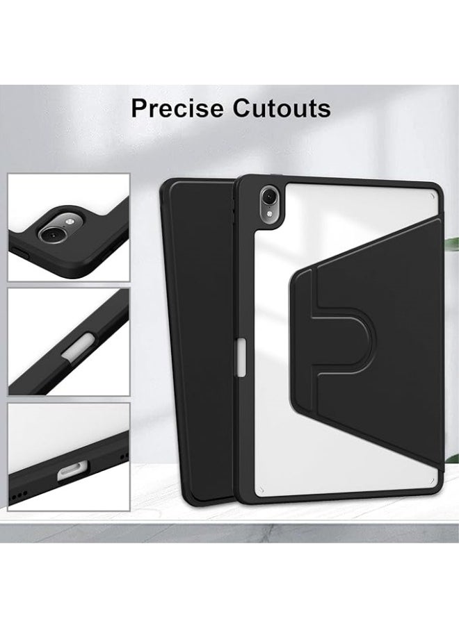 General Clear Back Case Compatible with Huawei MatePad Air 11.5 Inch Released 2023 with Pen Holder, 360 Degree Swivel Stand Folio Flip Smart Tablet Cover Auto Sleep/Wake Tablet Case  - Image 4
