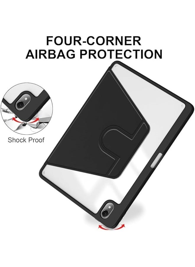 General Clear Back Case Compatible with Huawei MatePad Air 11.5 Inch Released 2023 with Pen Holder, 360 Degree Swivel Stand Folio Flip Smart Tablet Cover Auto Sleep/Wake Tablet Case  - Image 3