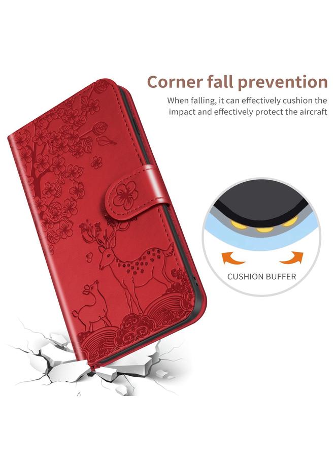 Zaboon Case For iPhone 11 Pro Max Sika Deer Embossing Pattern Horizontal Flip PU Leather Case with Holder & Card Slot & Wallet & Photo Frame - Image 5