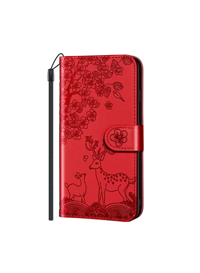 Zaboon Case For iPhone 11 Pro Max Sika Deer Embossing Pattern Horizontal Flip PU Leather Case with Holder & Card Slot & Wallet & Photo Frame - Image 2