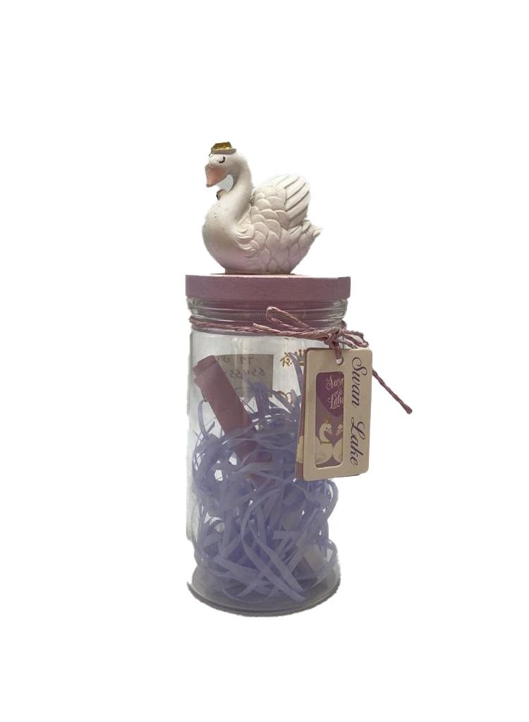Letters In A Bottle With A Purple Cap + A Swan