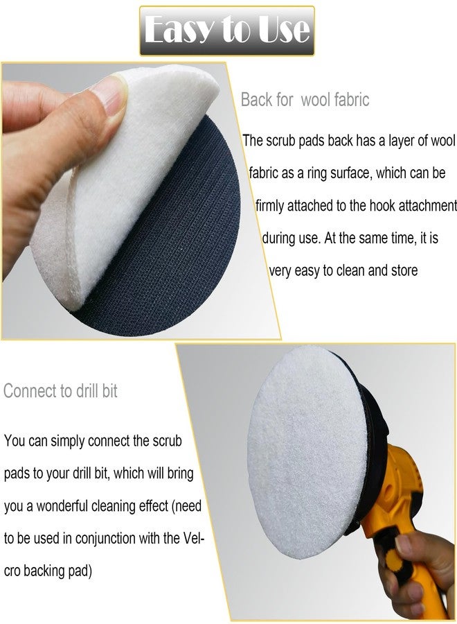 Tonmp 10 Pack 5 Inch 2000 Grits Multipurpose Scrubber Scouring Pads Flocking Scuff Pads -Hoop and Loop Scuff Pads Conditioning Discs Polishing Pad for Furniture Automotive Cleaning, Rust Removal - Image 3