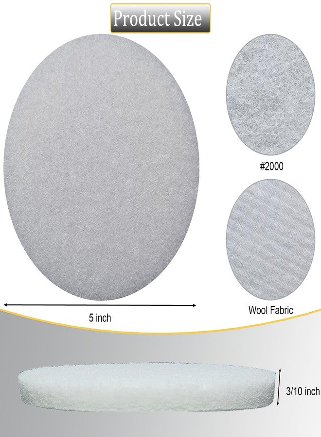 Tonmp 10 Pack 5 Inch 2000 Grits Multipurpose Scrubber Scouring Pads Flocking Scuff Pads -Hoop and Loop Scuff Pads Conditioning Discs Polishing Pad for Furniture Automotive Cleaning, Rust Removal - Image 2