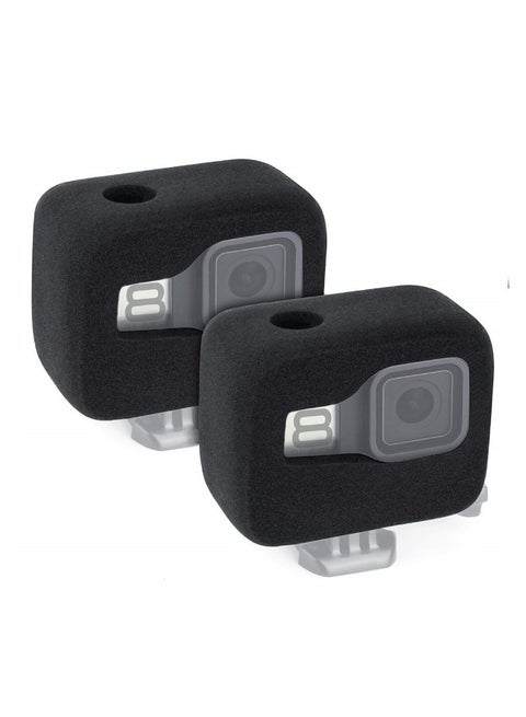 Windslayer Cover Housing Frame Case for GoPro Hero 8 Black, 2-Pack Foam Windshield Housing Case Cover, Reduces Wind Noise for Optimal Audio Recording