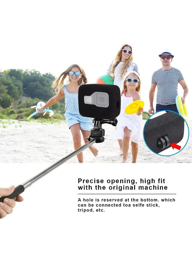 Windslayer Cover Housing Frame Case for GoPro Hero 8 Black, 2-Pack Foam Windshield Housing Case Cover, Reduces Wind Noise for Optimal Audio Recording