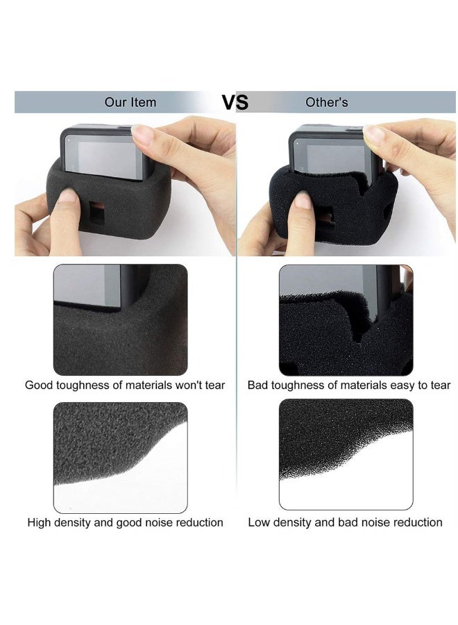 Windslayer Cover Housing Frame Case for GoPro Hero 8 Black, 2-Pack Foam Windshield Housing Case Cover, Reduces Wind Noise for Optimal Audio Recording