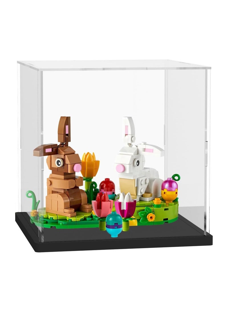 TPGP Acrylic Display Case with Black Base, Display Boxes for Collectibles Dustproof Protection Showcase (15x15x15 cm / 5.9x5.9x5.9 inch, Black) - Image 3